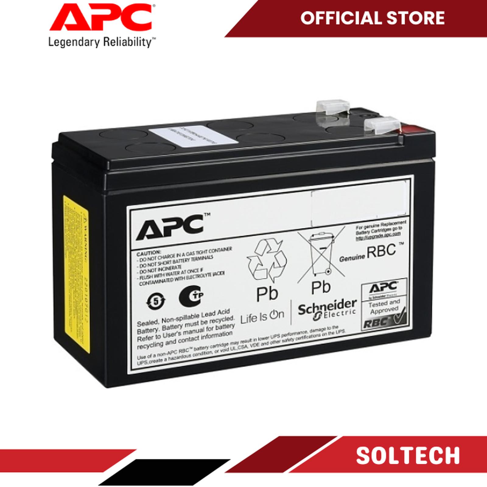 APC Replacement Battery Cartridge, VRLA, 9Ah, 12V DC, 2-year warranty APCRBCV212