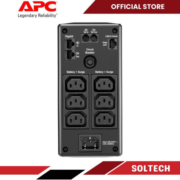 APC Back UPS Pro BR 900VA, 6 Outlets, AVR, LCD Interface BR900MI - Image 2