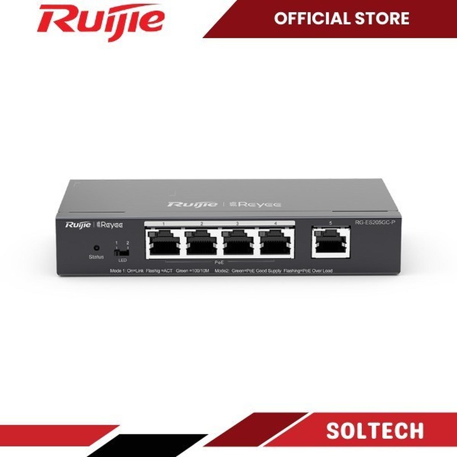 Ruijie RG-ES205GC-P 5-Port Gigabit Smart Cloud Mananged PoE Switch