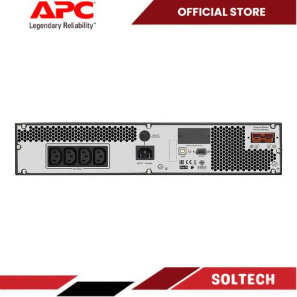 UPS APC 1000VA/800W SRVPM1KRIL Rackmount 2U 230V 4x IEC C13 outlets - Image 2