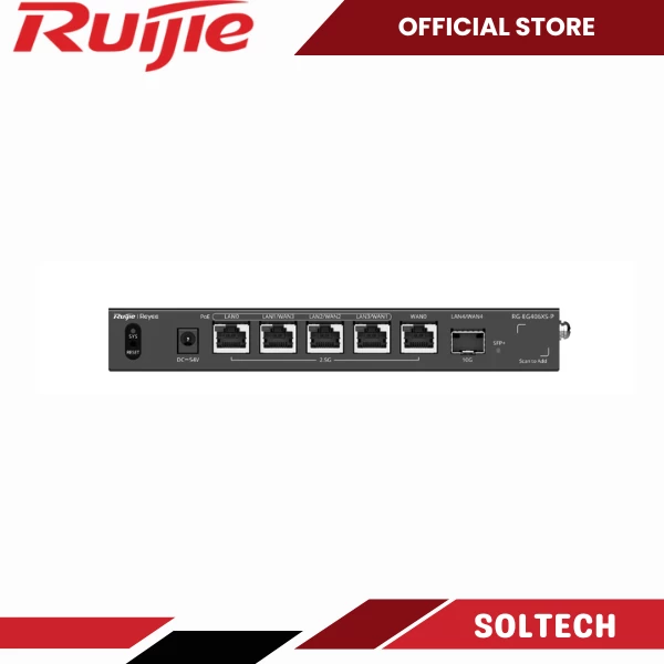 Ruijie Reyee RG-EG406XS-P Cloud Managed Router 5 Port PoE 2.5G + 1 x 10G Port